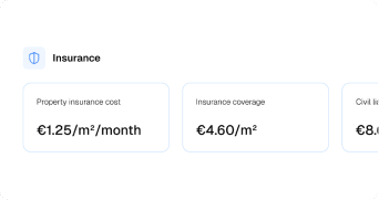 A screenshot of the Insurance section of the Propin report